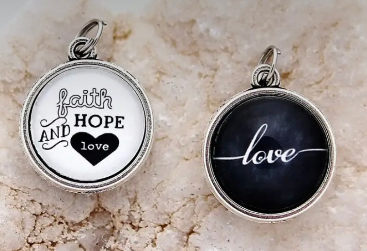 Faith,Hope & Love Art Pendant