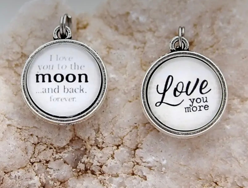 I Love You To The Moon Art Pendant