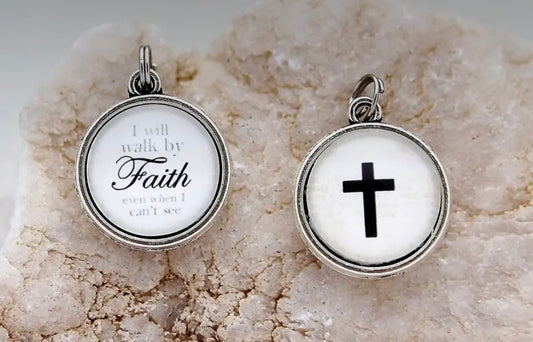 I Walk By Faith Art Pendant