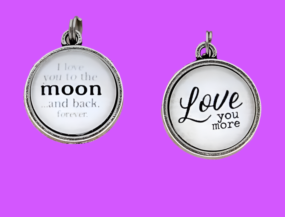 I Love You To The Moon Art Pendant