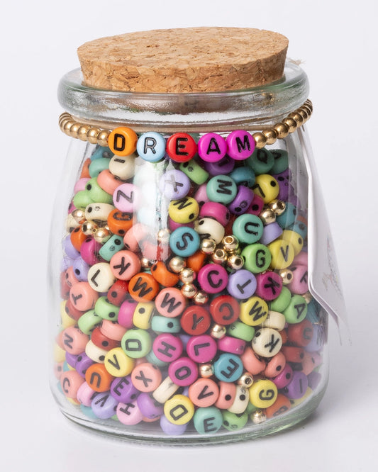 Dream Multicolor Letter Bead Jar