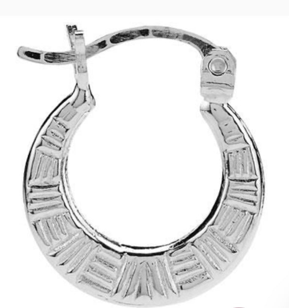 STERLING SILVER RADIAL HOOPS