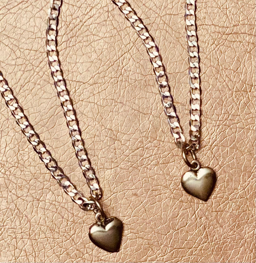 Sterling Silver with Dainty Heart