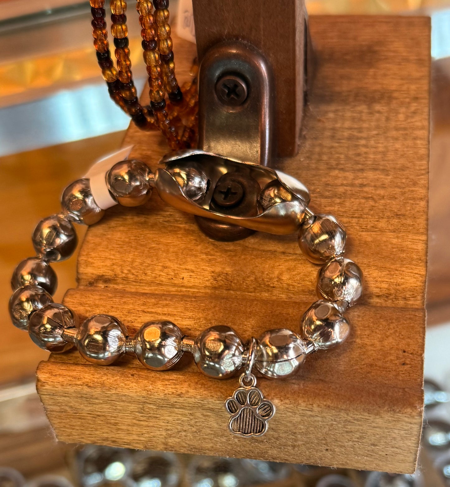 Large Ball Chain Bracelet with Razorback Charm – Stainless Steel