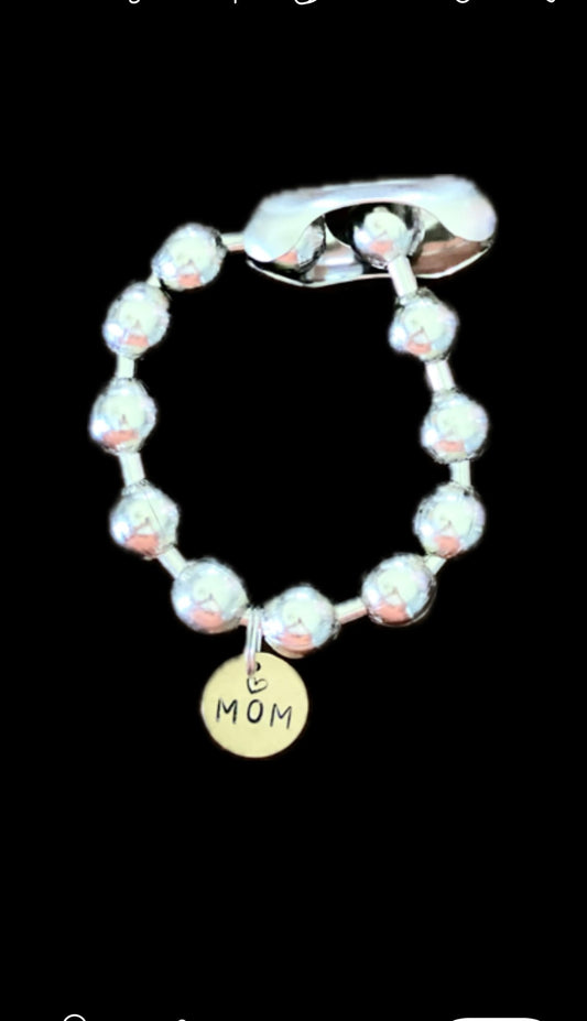 Bold Silver “MAMA” Bracelet