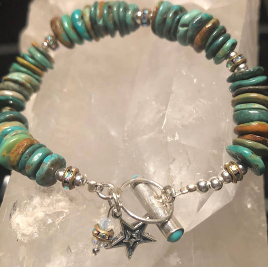 The Star of the Show-Turquoise And Sterling Silver Bracelet