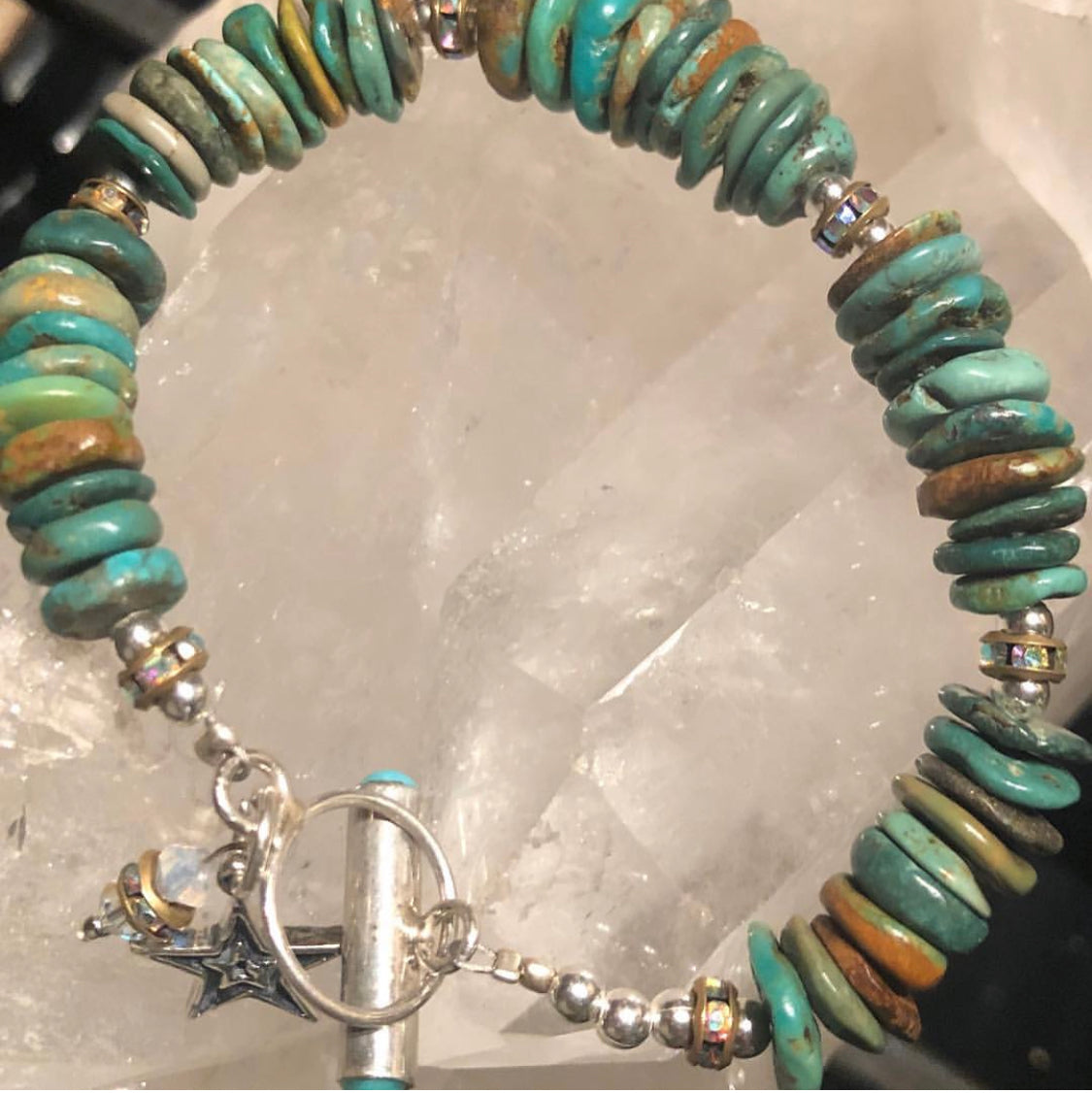 The Star of the Show-Turquoise And Sterling Silver Bracelet