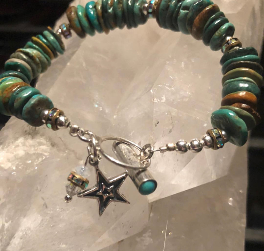 The Star of the Show-Turquoise And Sterling Silver Bracelet